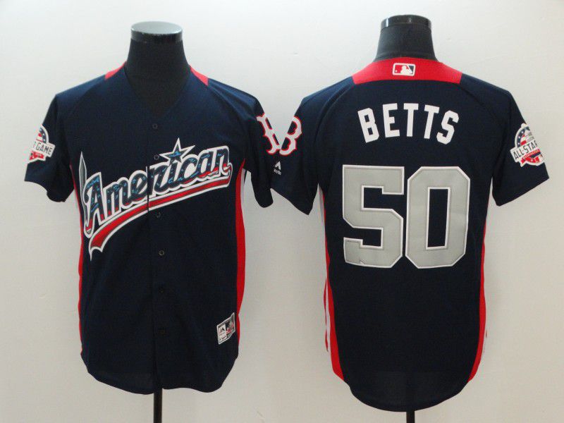 Men Boston Red Sox #50 Betts Blue All star MLB Jerseys->boston red sox->MLB Jersey